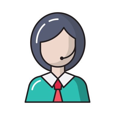 servis vektörü düz renk simgesi