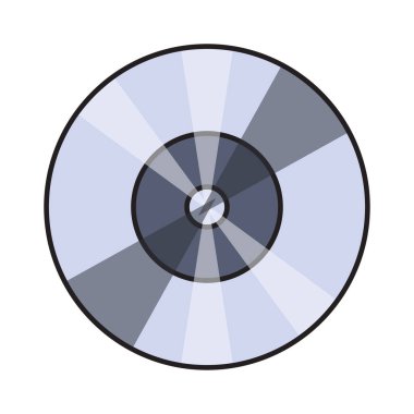 DVD vektör düz renk simgesi