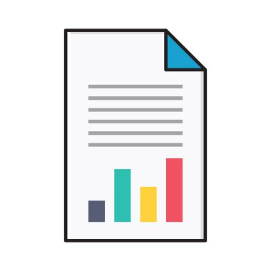 dosya vektörü düz renk simgesi