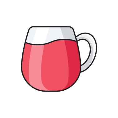 meyve suyu vektörü düz renk simgesi