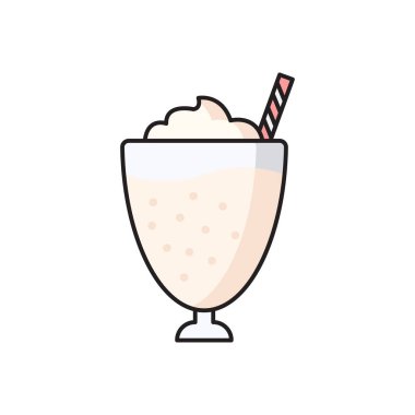 krem vektörü düz renk simgesi