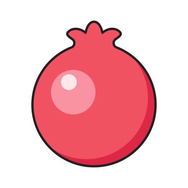 meyve vektörü düz renk simgesi