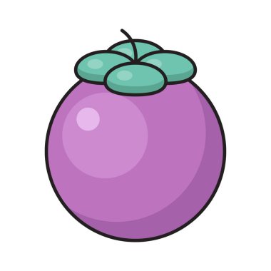 meyve vektörü düz renk simgesi