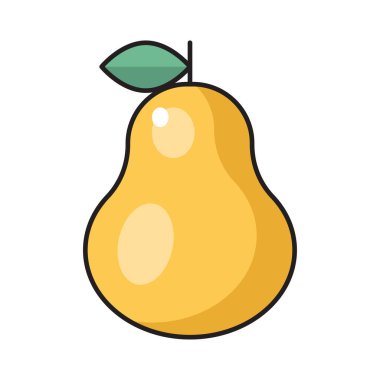 meyve vektörü düz renk simgesi