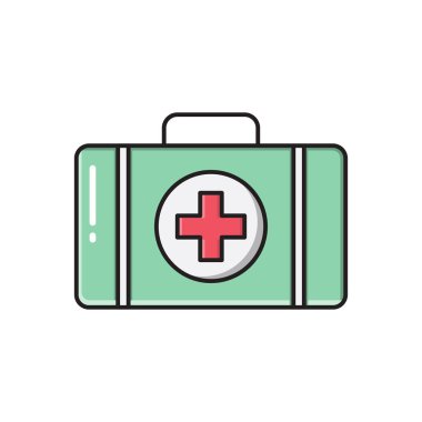 torba vektörü düz renk simgesi