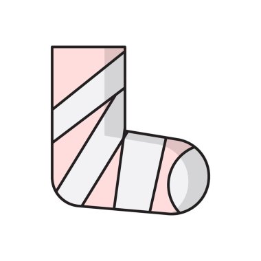 yaralı vektör düz renk simgesi