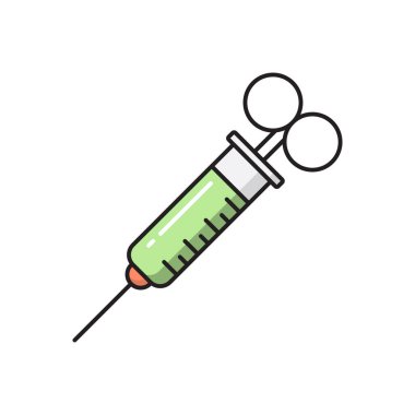 Şırınga vektörü düz renk simgesi