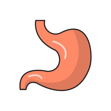 sindirim vektörü düz renk simgesi