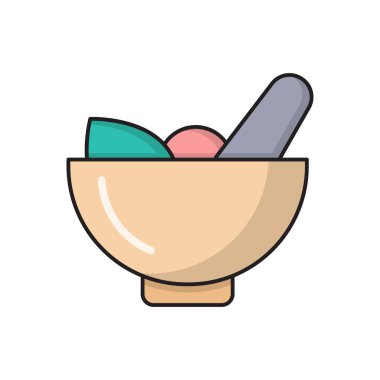 Havan vektörü düz renk simgesi