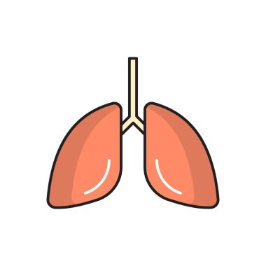 nefes vektörü düz renk simgesi