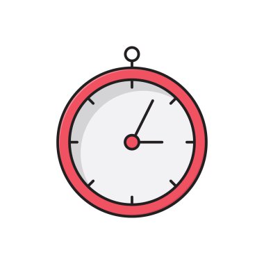 saat vektörü düz renk simgesi