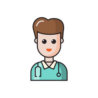 tıbbi vektör düz renk simgesi