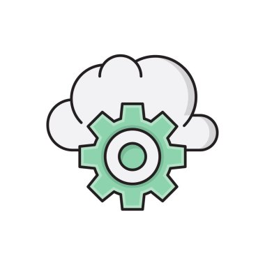 vektör düz renk simgesini ayarla