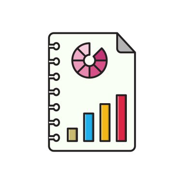 sayfa vektörü düz renk simgesi