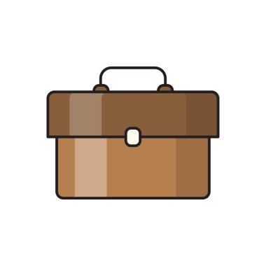 portföy vektörü düz renk simgesi