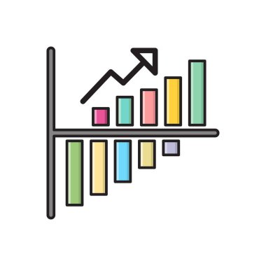 grafik vektörü düz renk simgesi