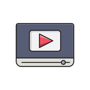 oyuncu vektörü düz renk simgesi