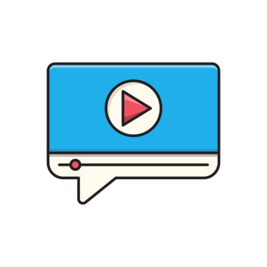 oyuncu vektörü düz renk simgesi