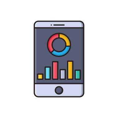 grafik vektörü düz renk simgesi