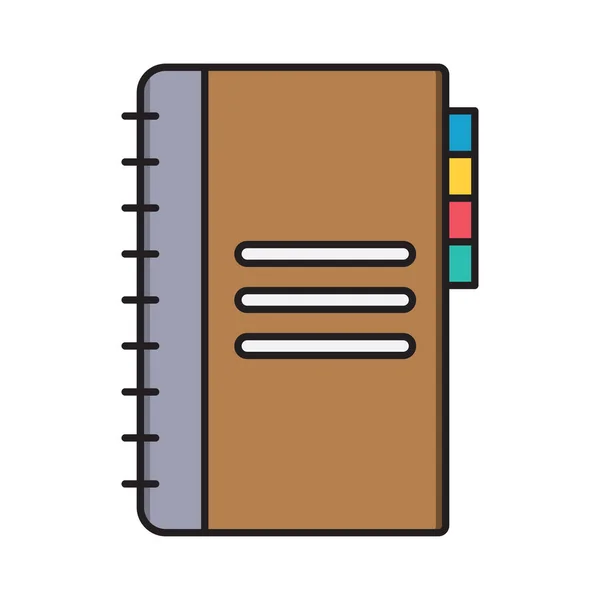 Libro Contacto Vector Icono Color Plano — Vector de stock
