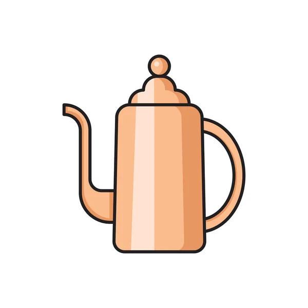 Kettle Vector Flat Color Icon — Stock Vector
