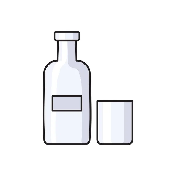 Vector Alcohol Icono Color Plano — Vector de stock