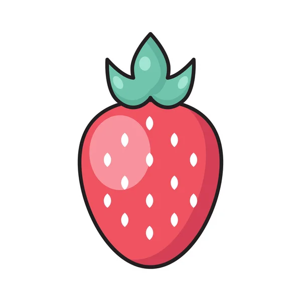 Fruchtvektor Flache Farbe Symbol — Stockvektor