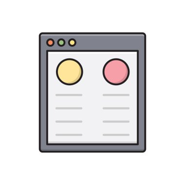 Web sayfası düz renk simgesi