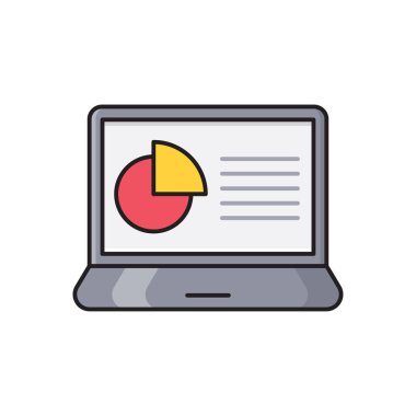 grafik vektörü düz renk simgesi