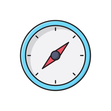 Yön vektör düz renk simgesi