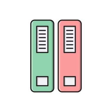 dosya vektörü düz renk simgesi