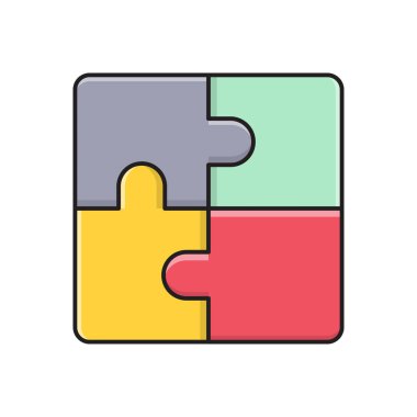 çözüm vektörü düz renk simgesi