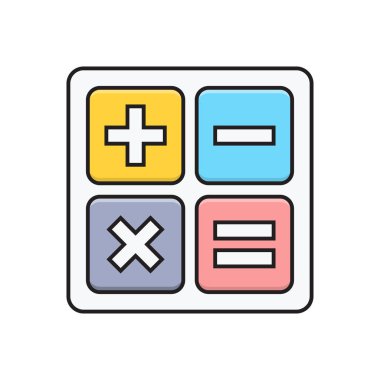 muhasebe vektörü düz renk simgesi