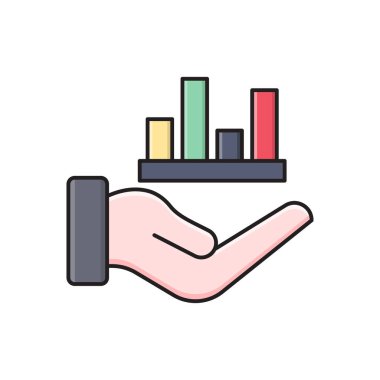 grafik vektörü düz renk simgesi