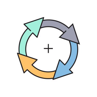 grafik vektörü düz renk simgesi