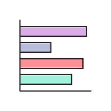 rapor vektörü düz renk simgesi