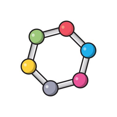 bağlantı vektörü düz renk simgesi
