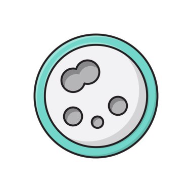 bakteri vektörü düz renk simgesi