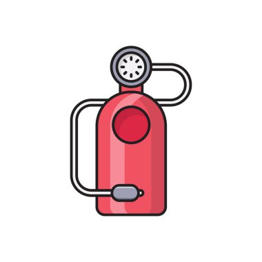 gaz vektörü düz renk simgesi