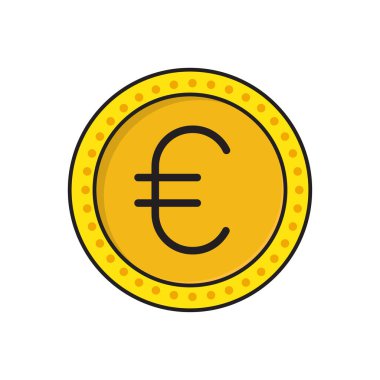 Sikkeler vektör düz renk simgesi