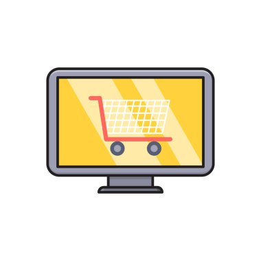 çevrimiçi vektör düz renk simgesi