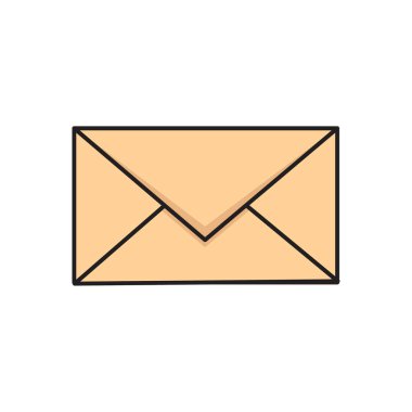 ileti vektörü düz renk simgesi