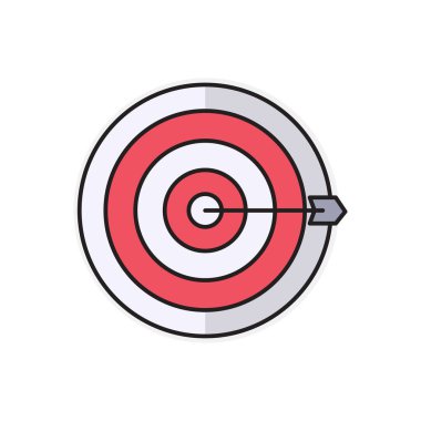 hedef vektör düz renk simgesi