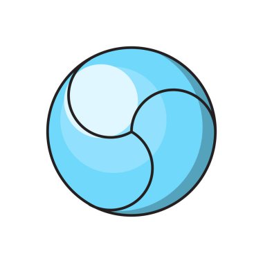 Voleybol vektörü düz renk simgesi