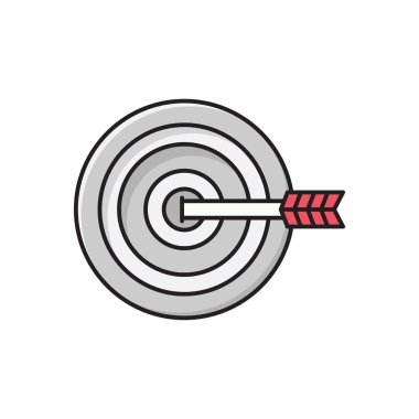 hedef vektör düz renk simgesi