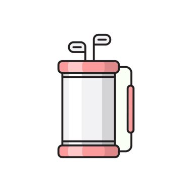 torba vektörü düz renk simgesi