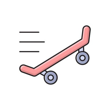 spor vektörü düz renk simgesi