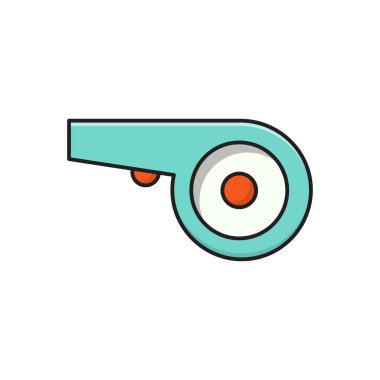 Hakem vektörü düz renk simgesi