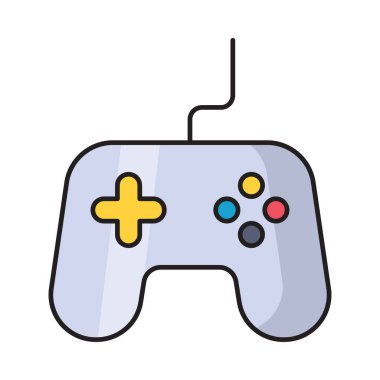 denetim vektörü düz renk simgesi