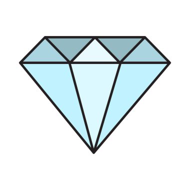 mücevher vektörü düz renk simgesi